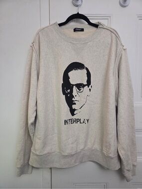 Undercover Jun Takahashi Cream Exchange Crewneck Sweatshirt with Bill Evans